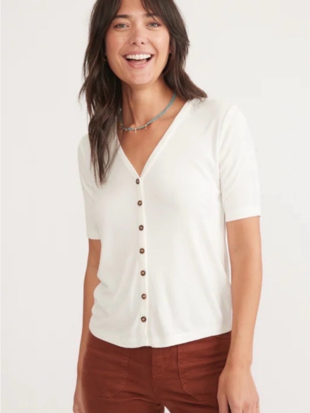 Marine Layer Lexi Ribbed Top Size Large - Picture 1 of 8